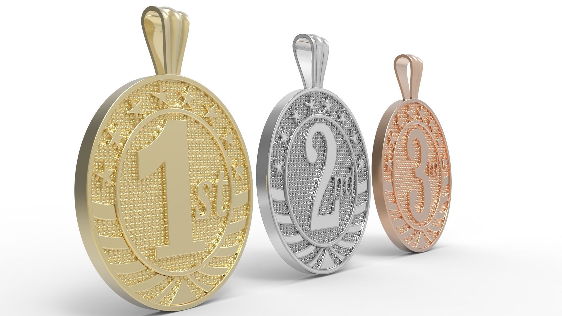 medallion 1st  2nd  3rd 3D print model_75