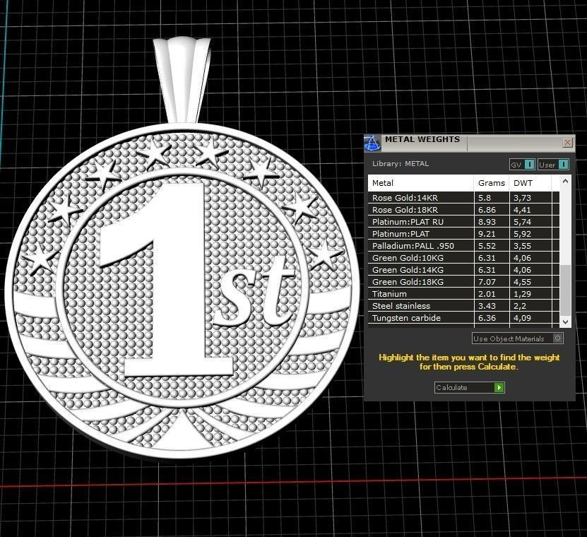 medallion 1st  2nd  3rd 3D print model_11