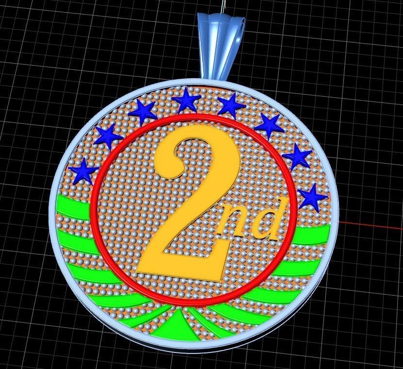medallion 1st  2nd  3rd 3D print model_13