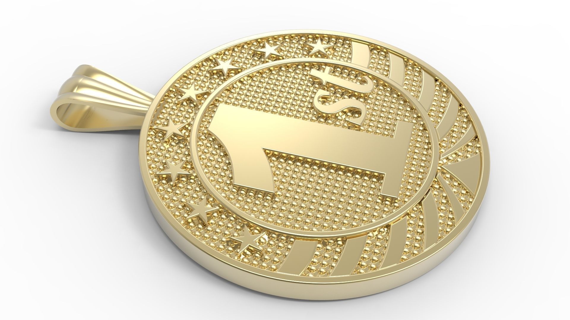 medallion 1st  2nd  3rd 3D print model_3