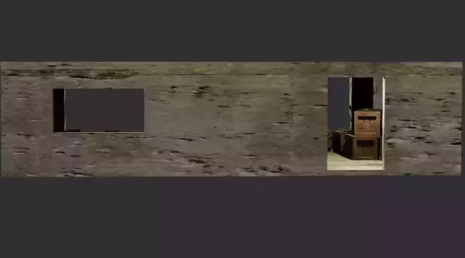 garage room with window and door