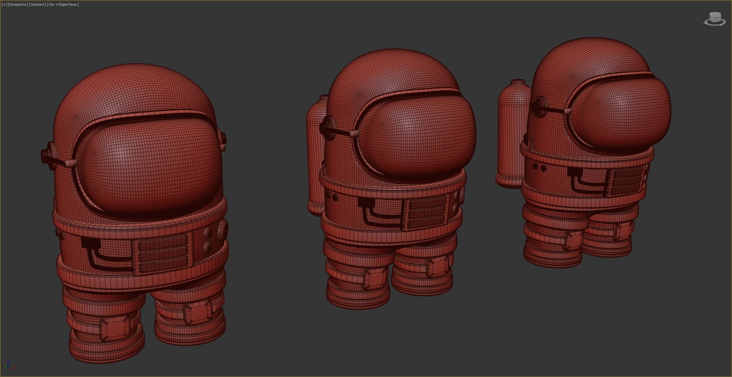 Cartoon astronaut 3D model_7
