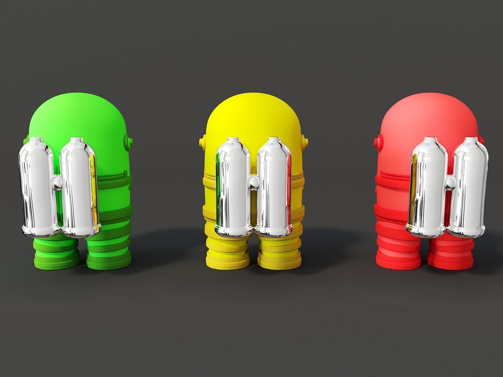 Cartoon astronaut 3D model_3