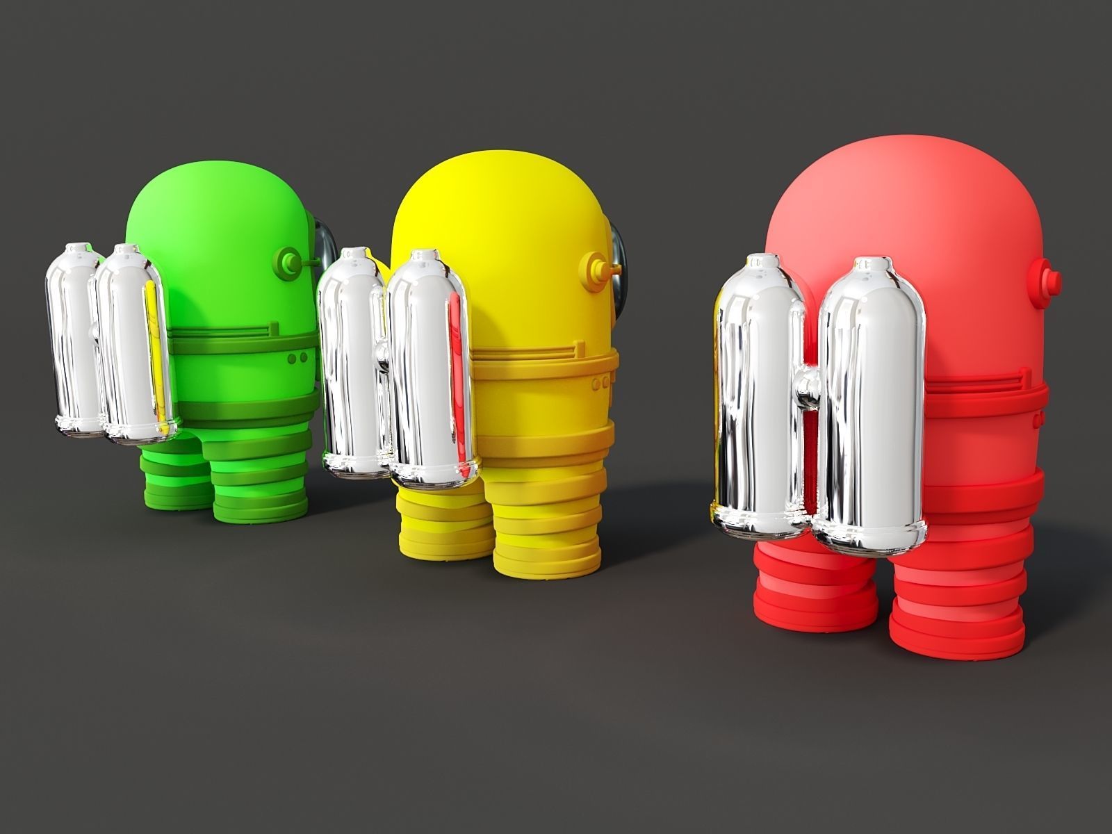 Cartoon astronaut 3D model_4