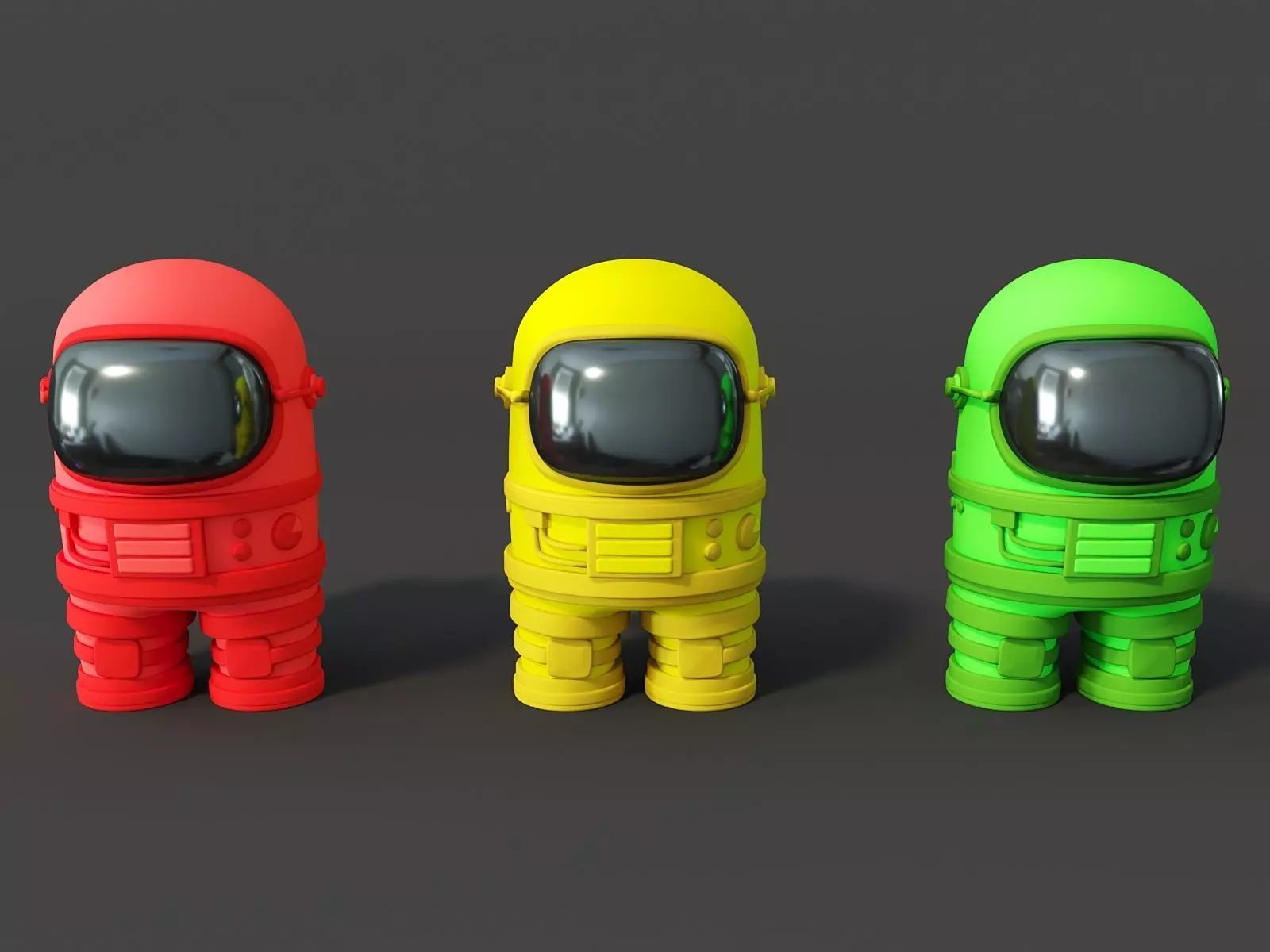 Cartoon astronaut 3D model_0