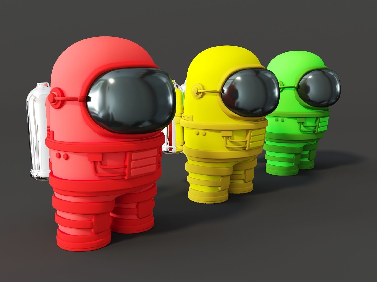 Cartoon astronaut 3D model_5