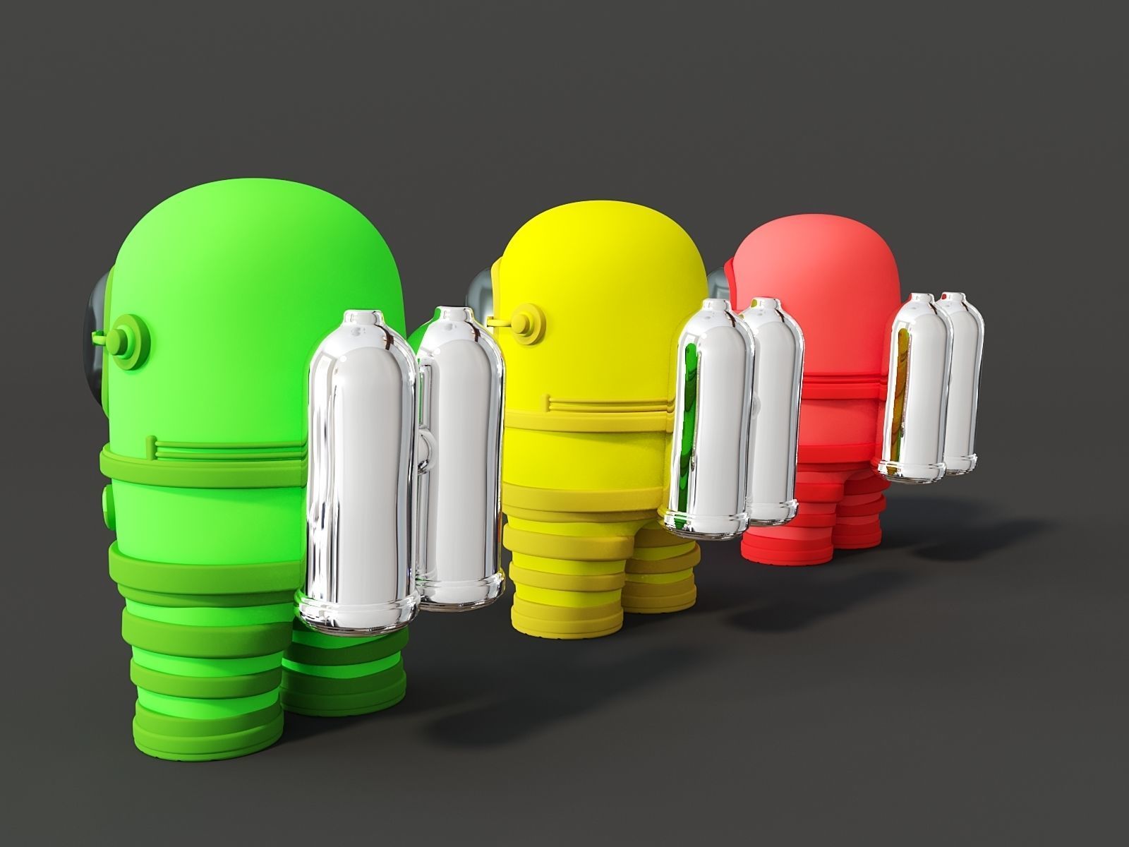 Cartoon astronaut 3D model_2