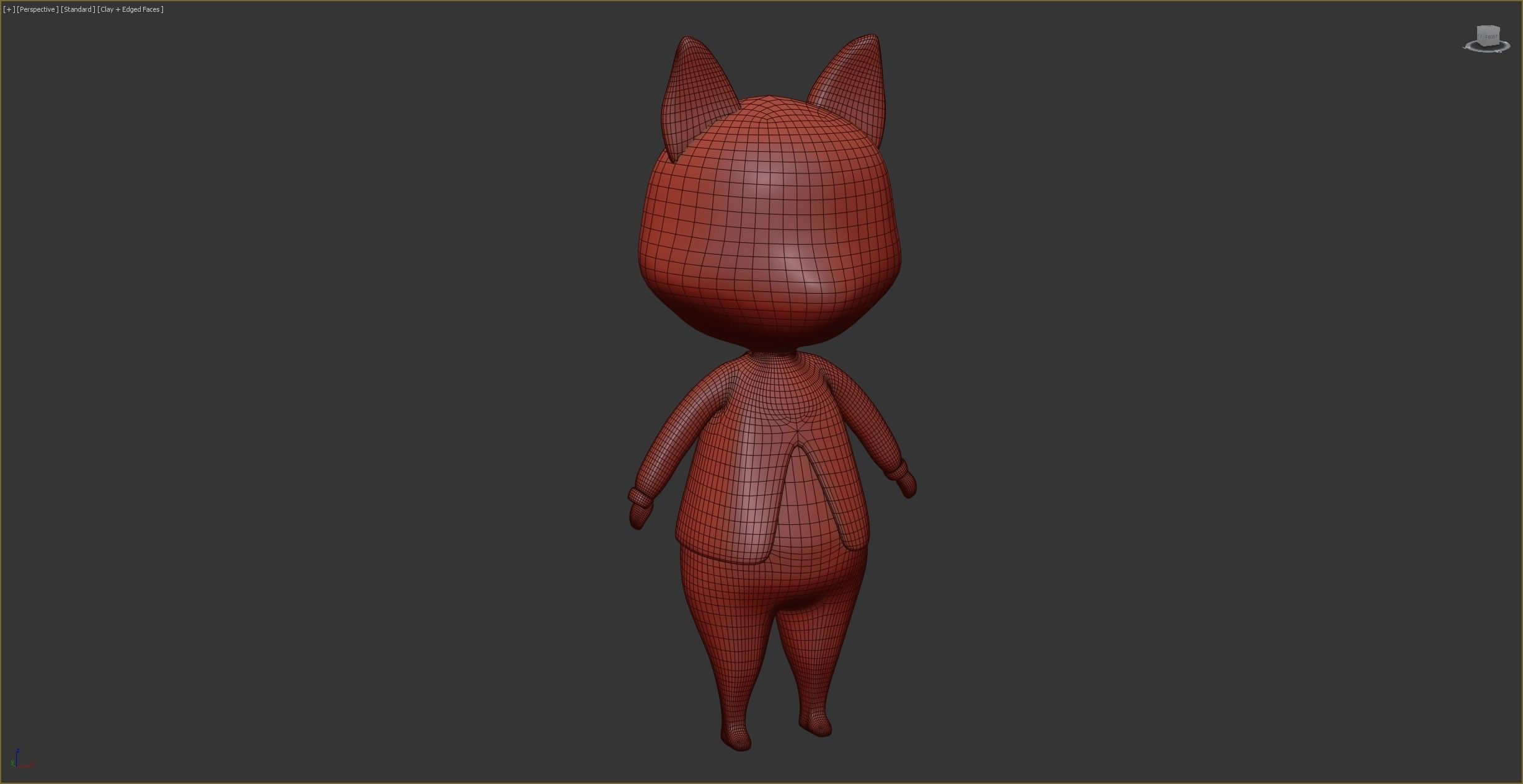 Cartoon fox 3D model_7