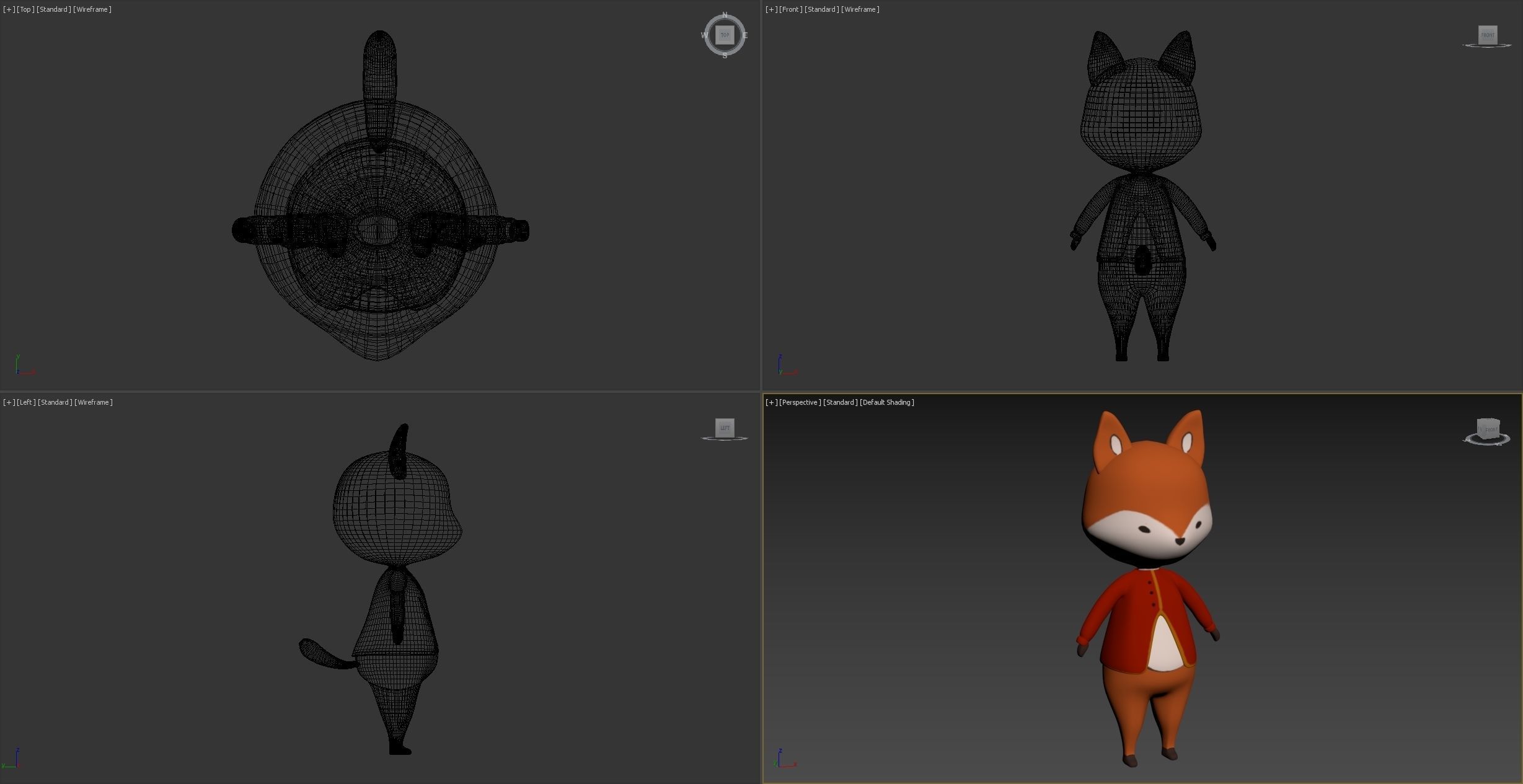 Cartoon fox 3D model_6