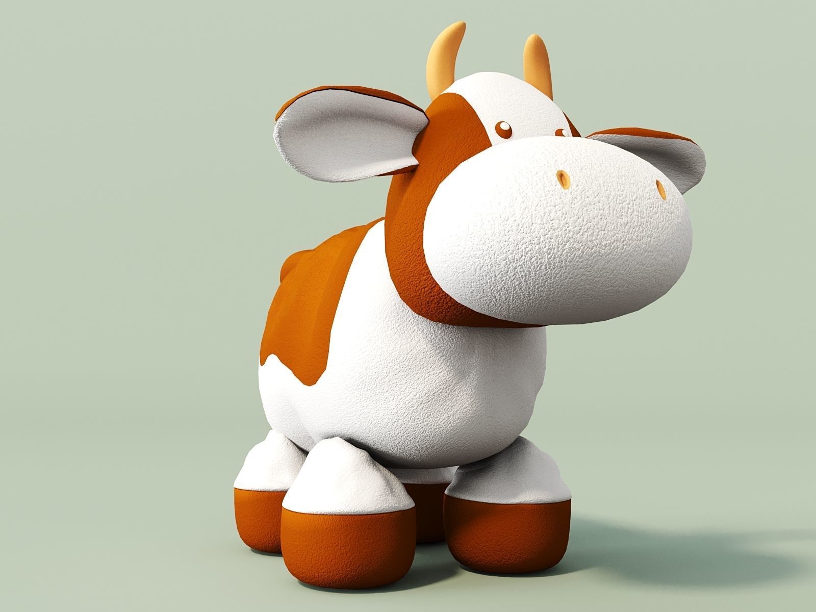 Stuffed Toy Cow 3D model_5