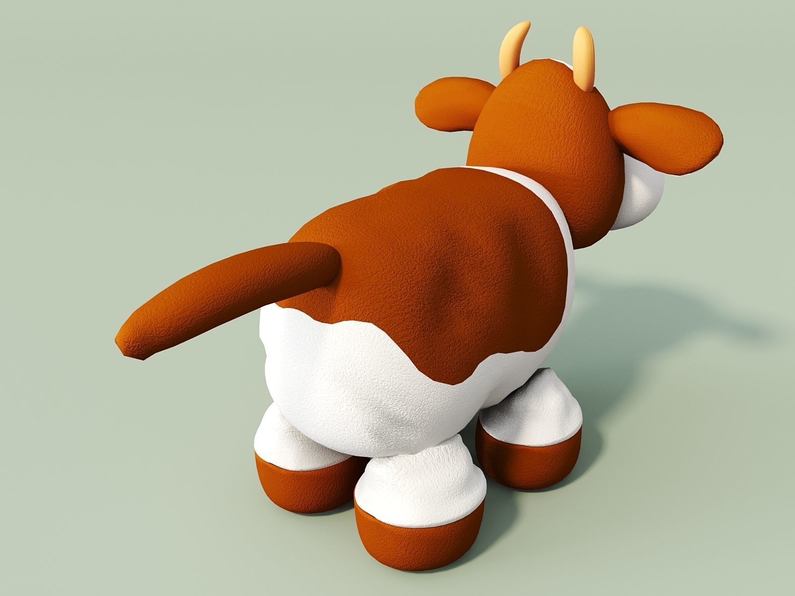 Stuffed Toy Cow 3D model_3