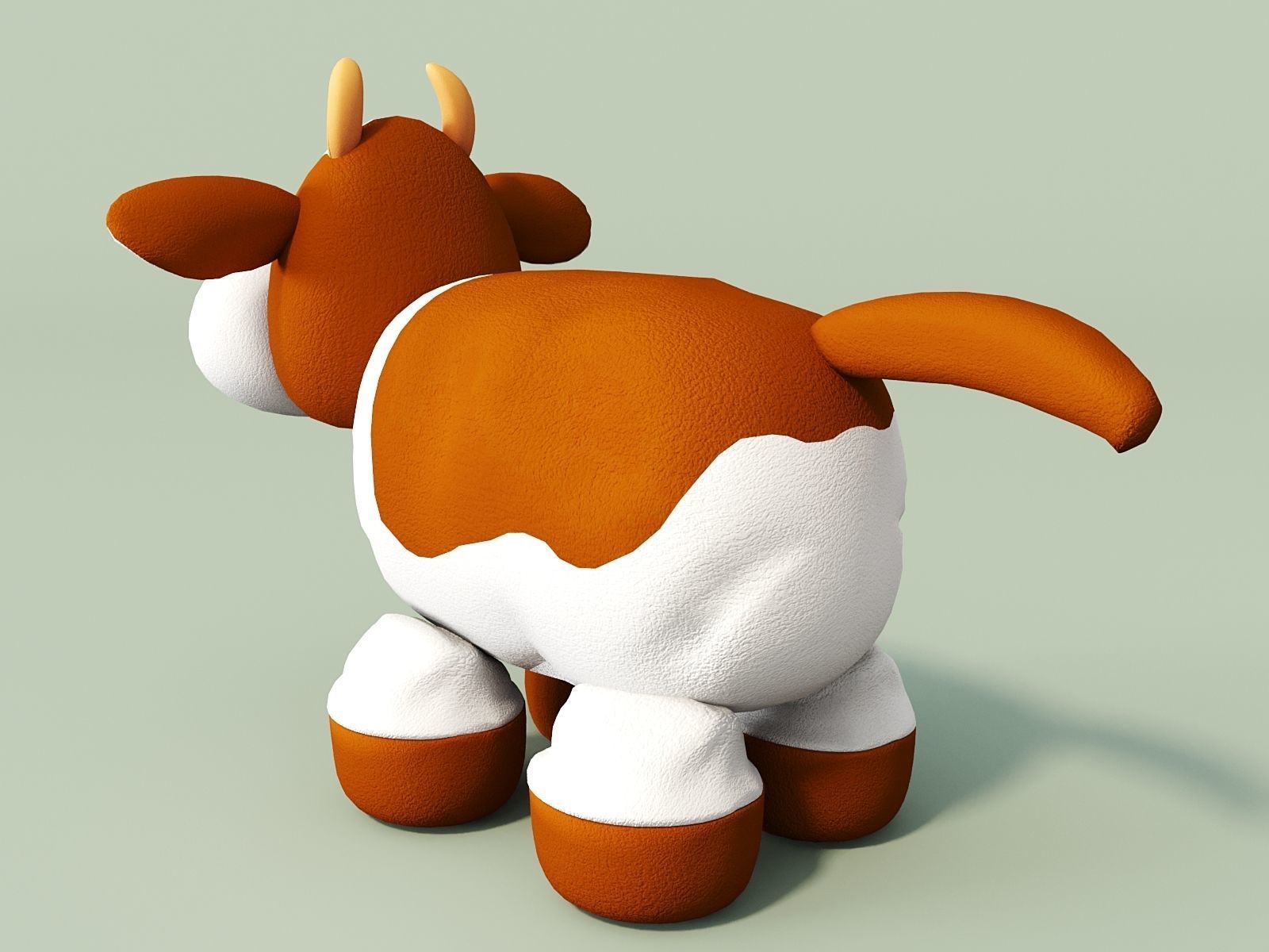 Stuffed Toy Cow 3D model_2