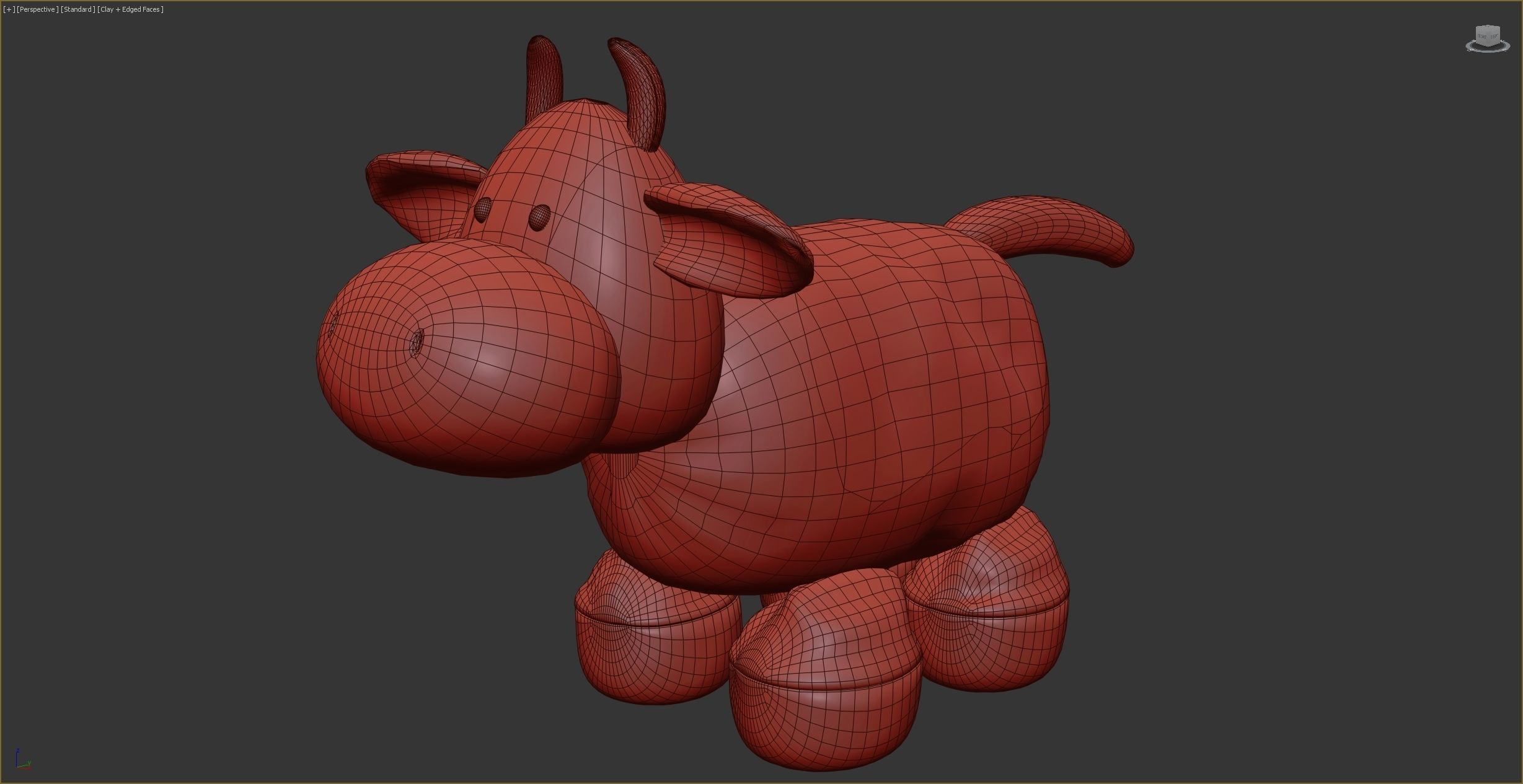 Stuffed Toy Cow 3D model_7