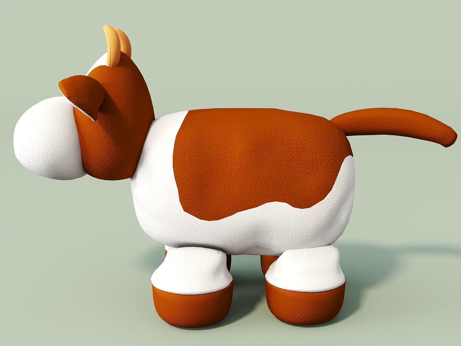 Stuffed Toy Cow 3D model_1
