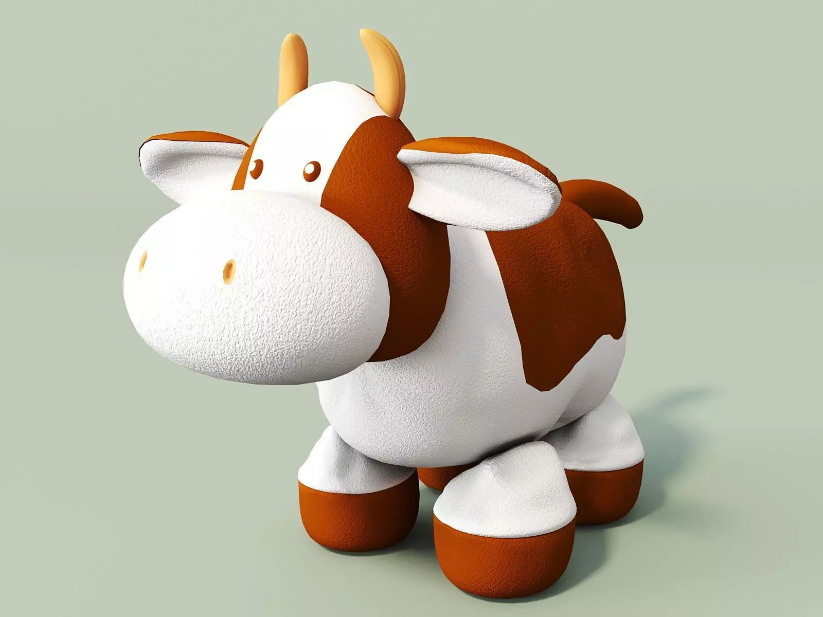 Stuffed Toy Cow 3D model_0
