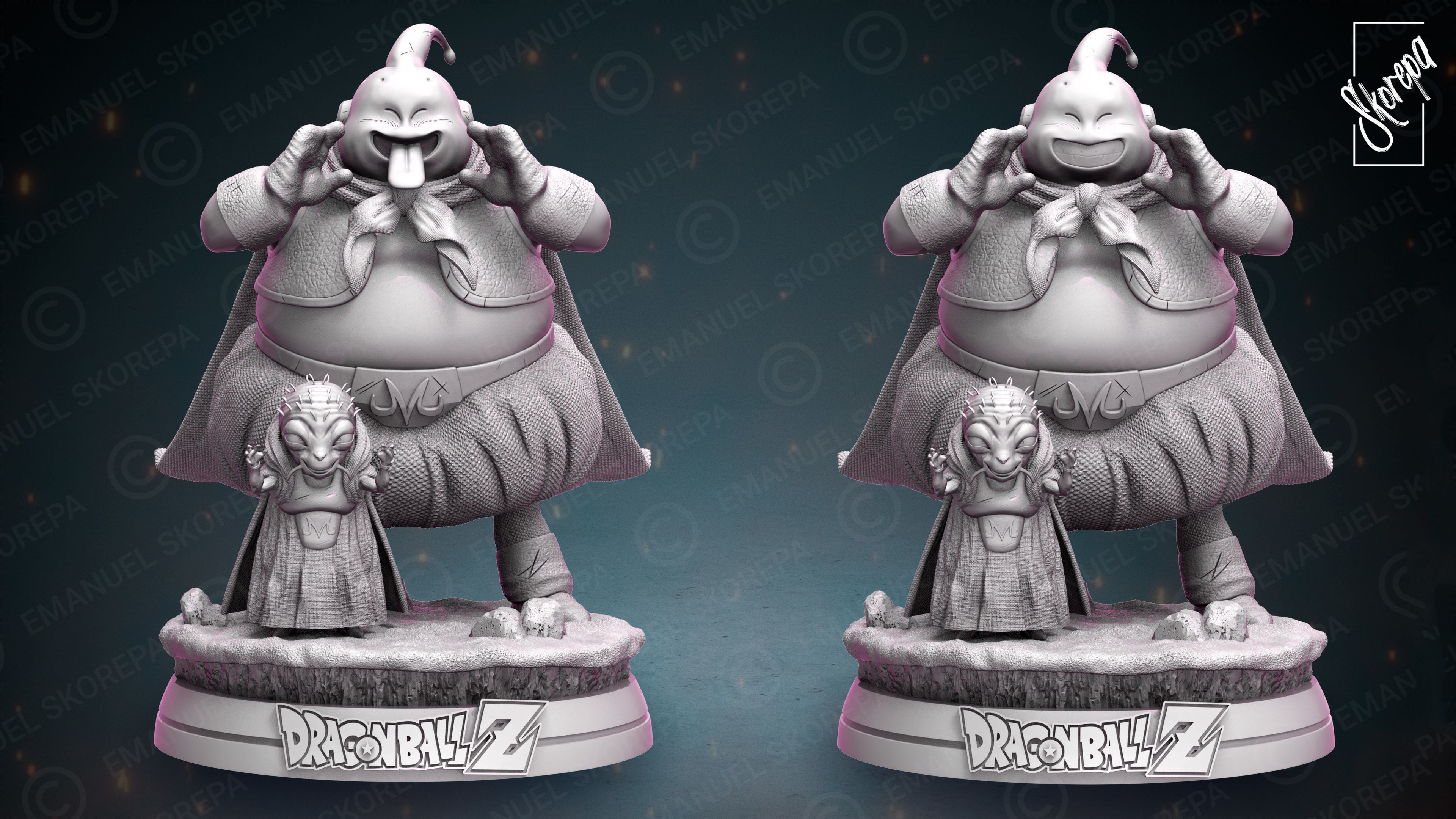 Majin Buu and Babidi 3D print model_1