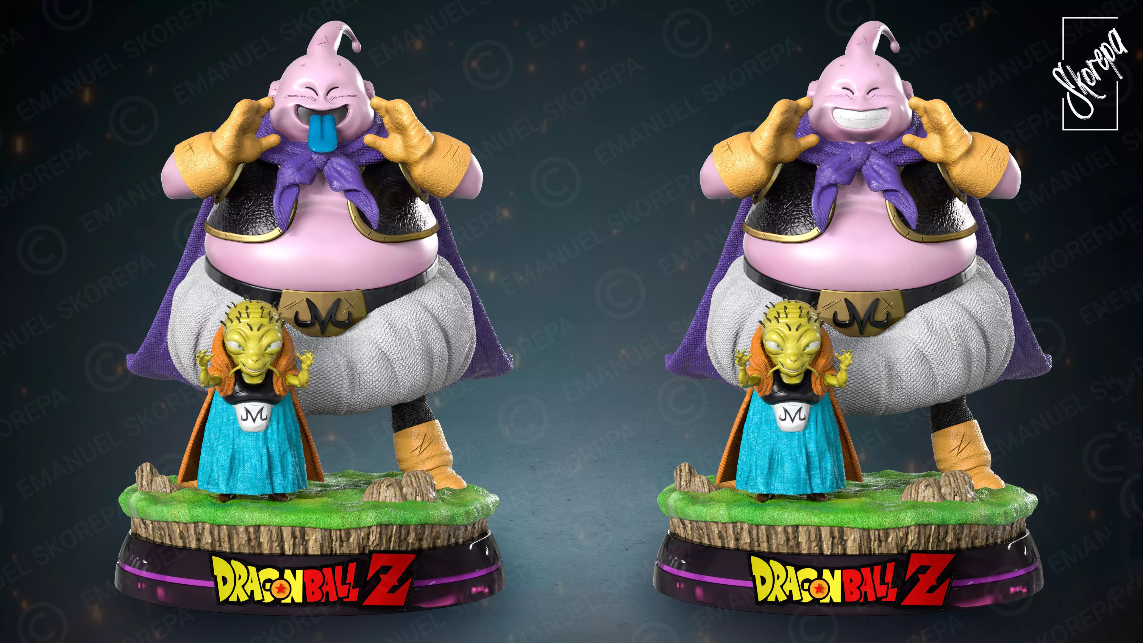 Majin Buu and Babidi 3D print model_0