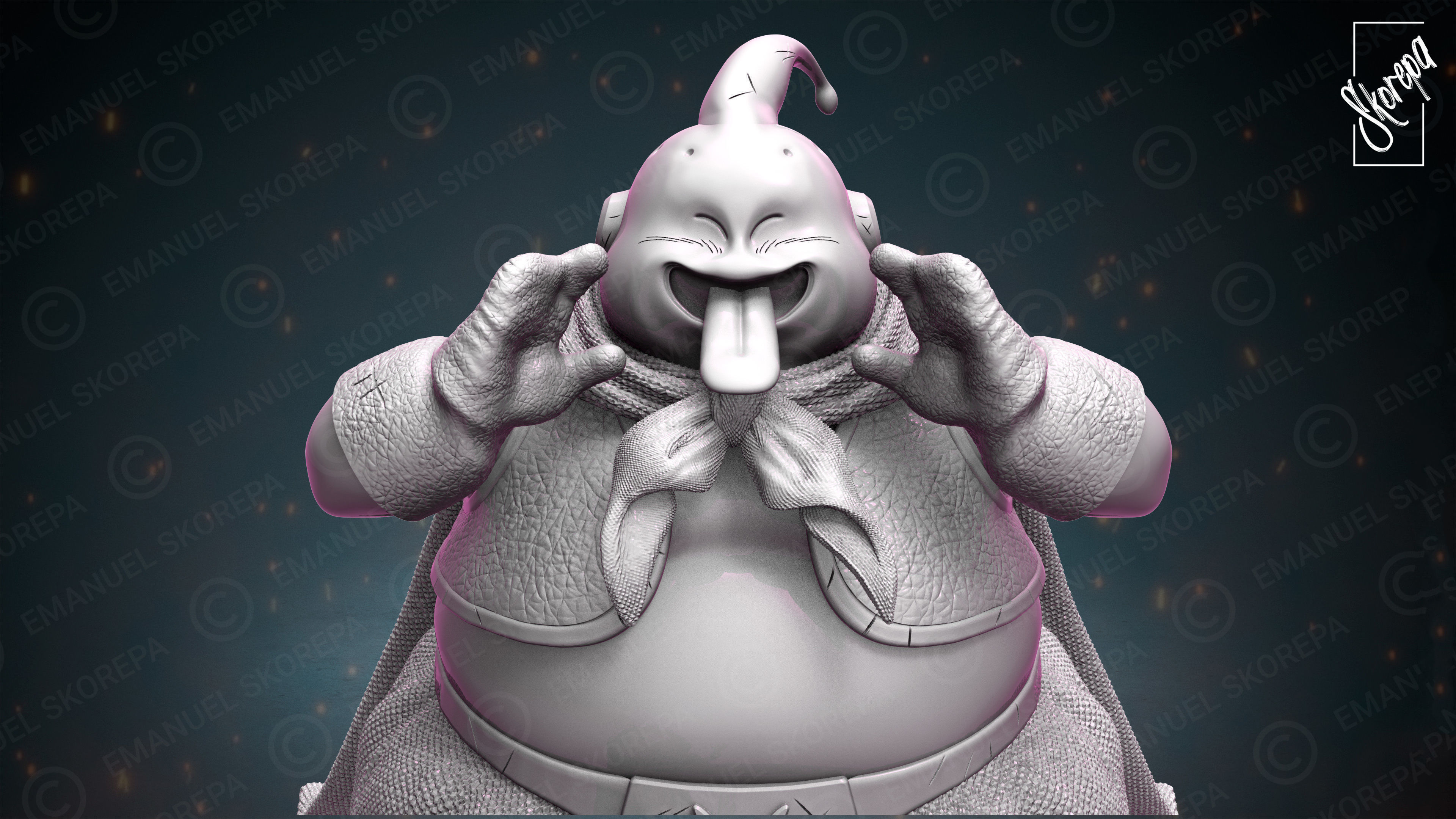 Majin Buu and Babidi 3D print model_3