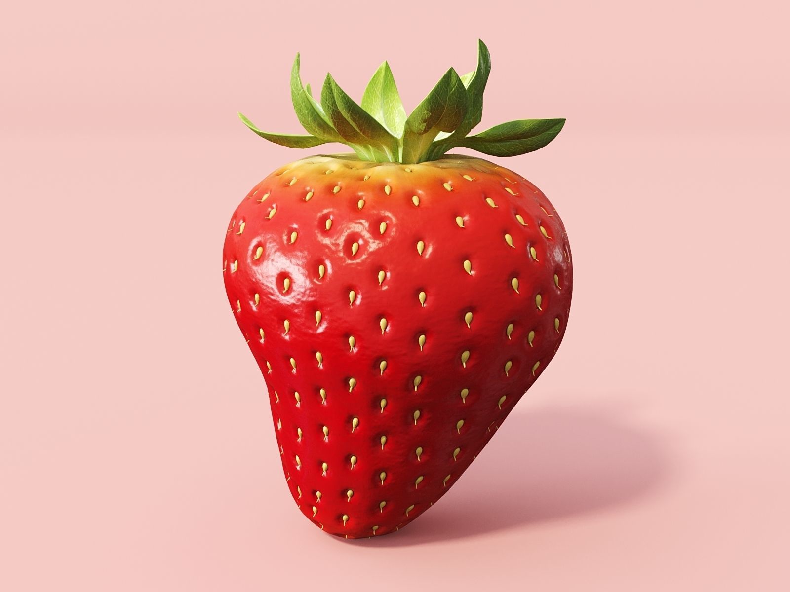 Strawberry 3D model_2
