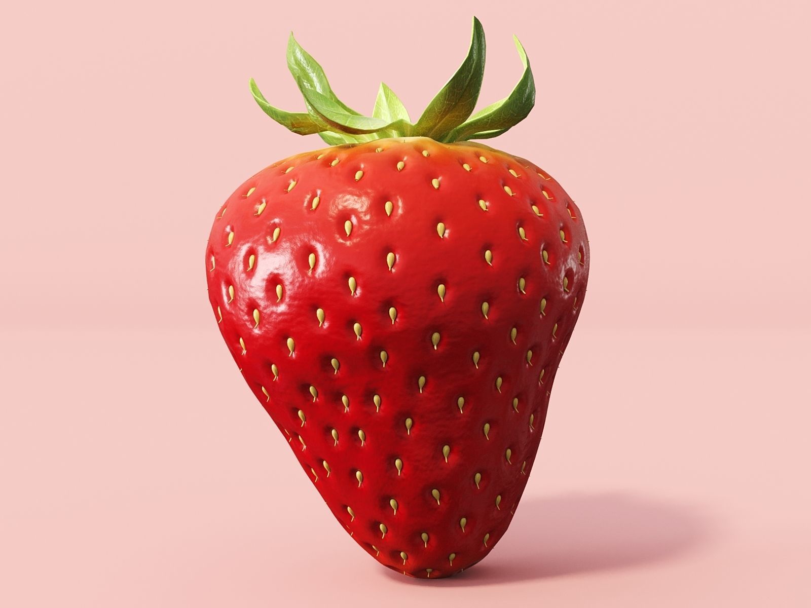 Strawberry 3D model_1