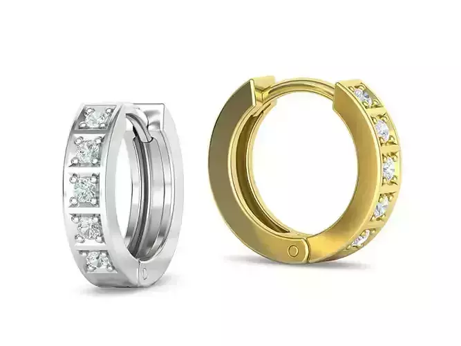 Small Hoop Earrings 12mm 3dmodel printable 3D print model