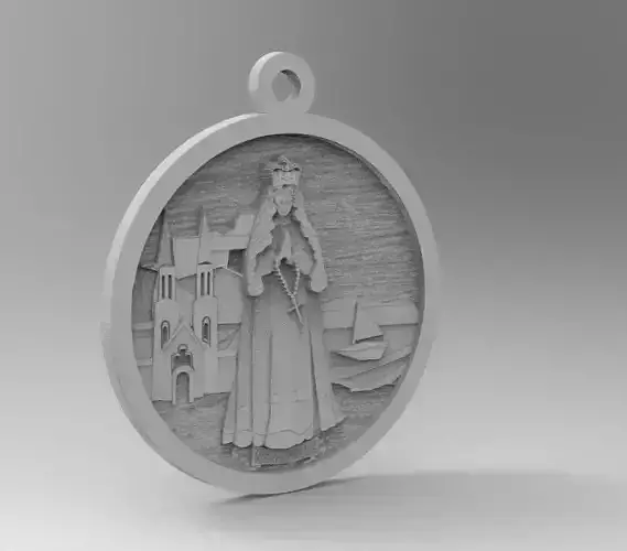 Virgen del Valle  Medallion print model 3D print model