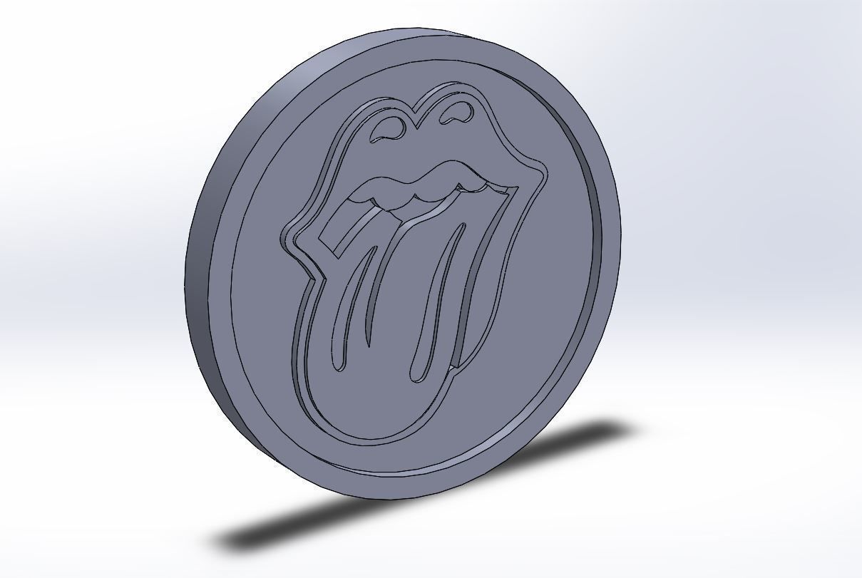 Rolling Stones Plaque 3D print model_2