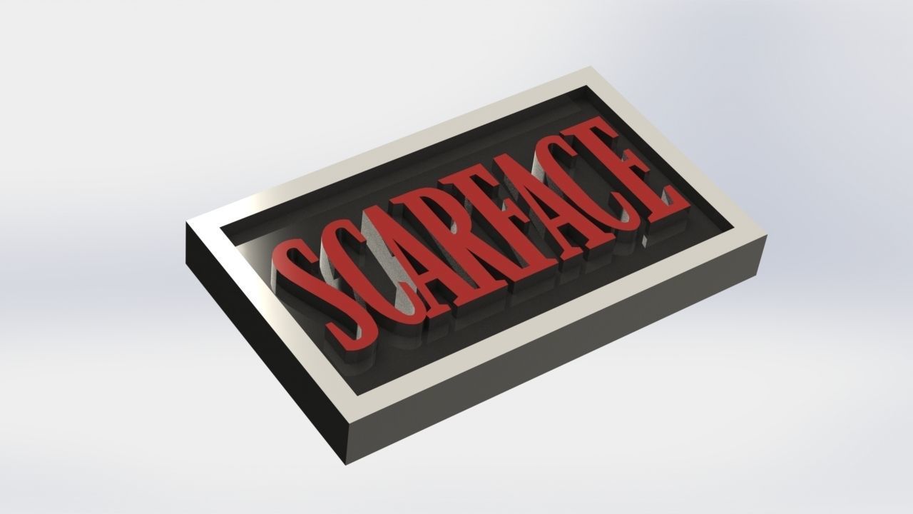 Scarface Plaque 3D print model_1
