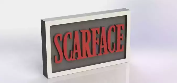 Scarface Plaque 3D print model