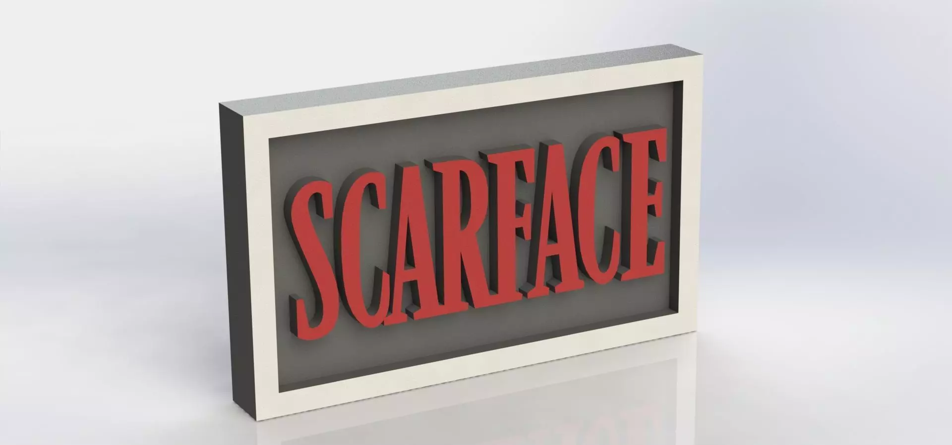 Scarface Plaque 3D print model_0