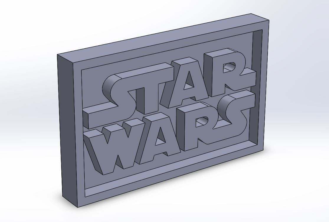 Star Wars Plaque 3D print model_2