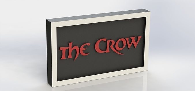 The Crow plaque 3D print model