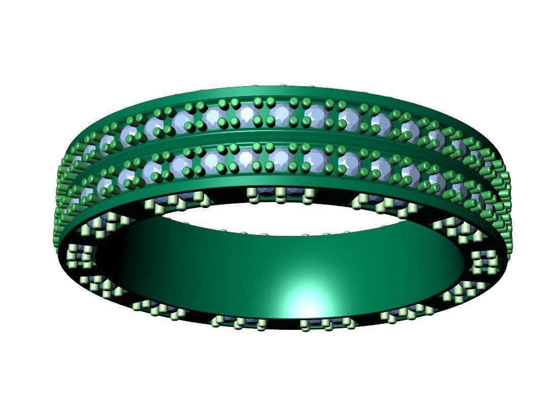 Wedding Ring Set Diamond Ring Jewelry Design-V12VC 3D print model_19