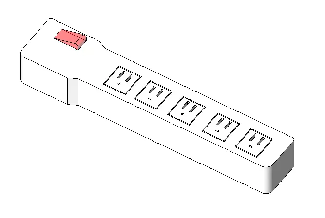 REGLETA DE ENERGIA 3D model