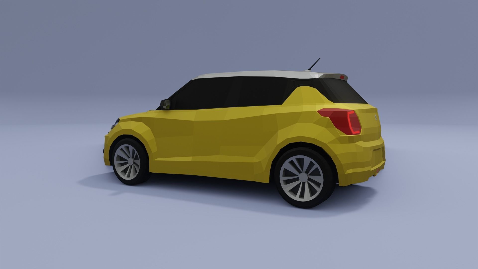 Suzuki Swift low poly 3D model Low-poly 3D model_3
