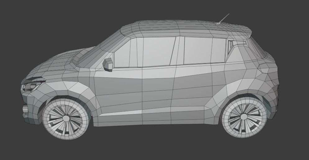 Suzuki Swift low poly 3D model Low-poly 3D model_14