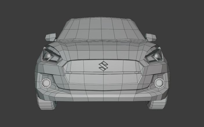 Suzuki Swift low poly 3D model Low-poly 3D model_17