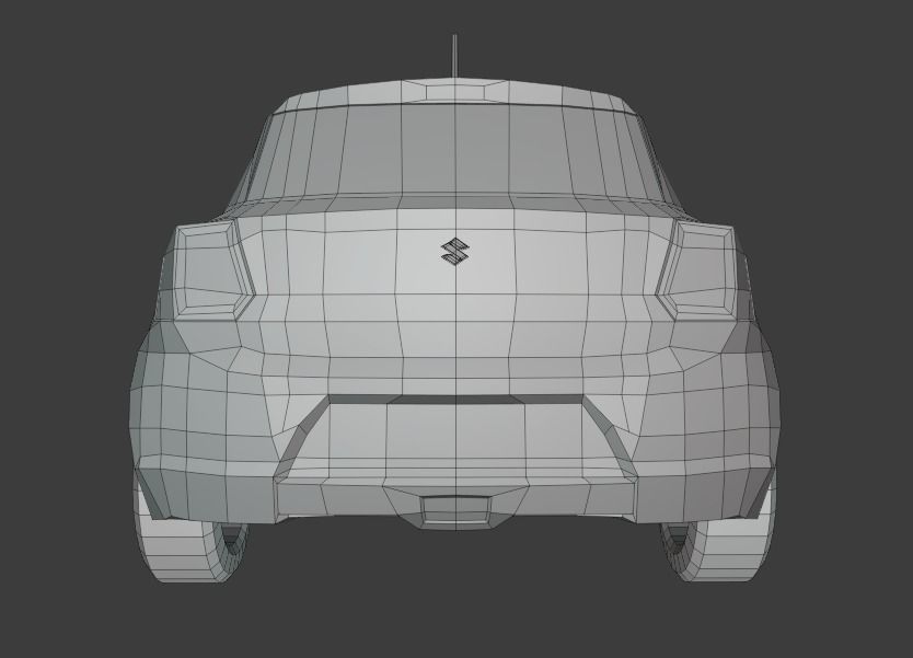 Suzuki Swift low poly 3D model Low-poly 3D model_15