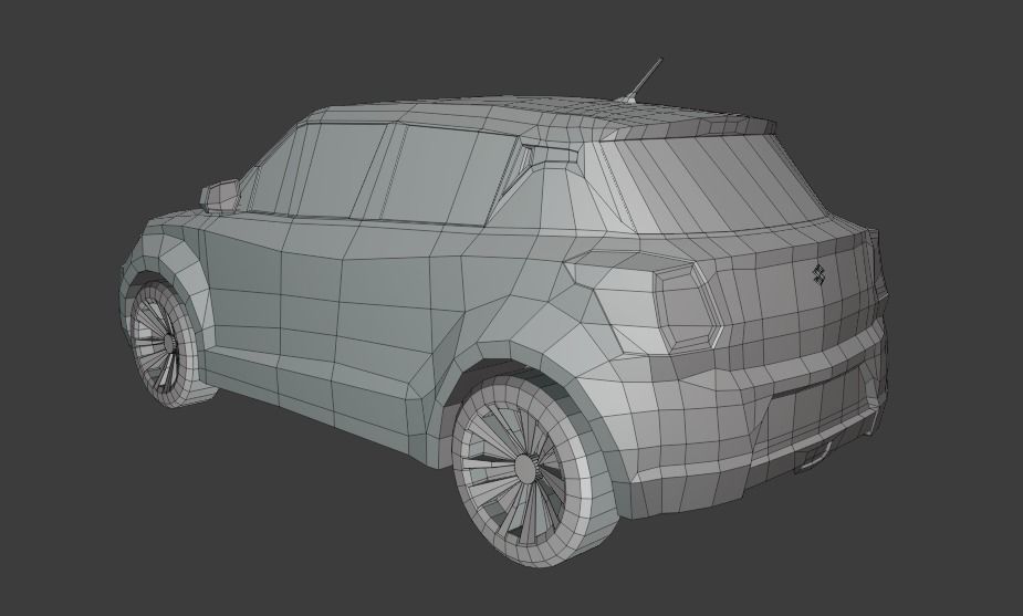 Suzuki Swift low poly 3D model Low-poly 3D model_13