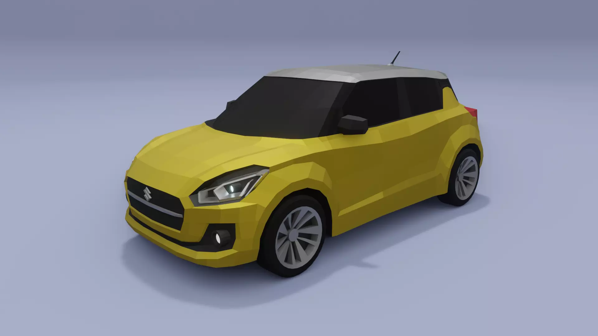Suzuki Swift low poly 3D model Low-poly 3D model_0