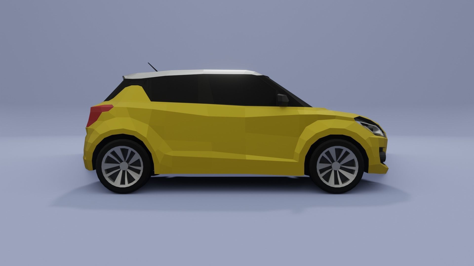 Suzuki Swift low poly 3D model Low-poly 3D model_2