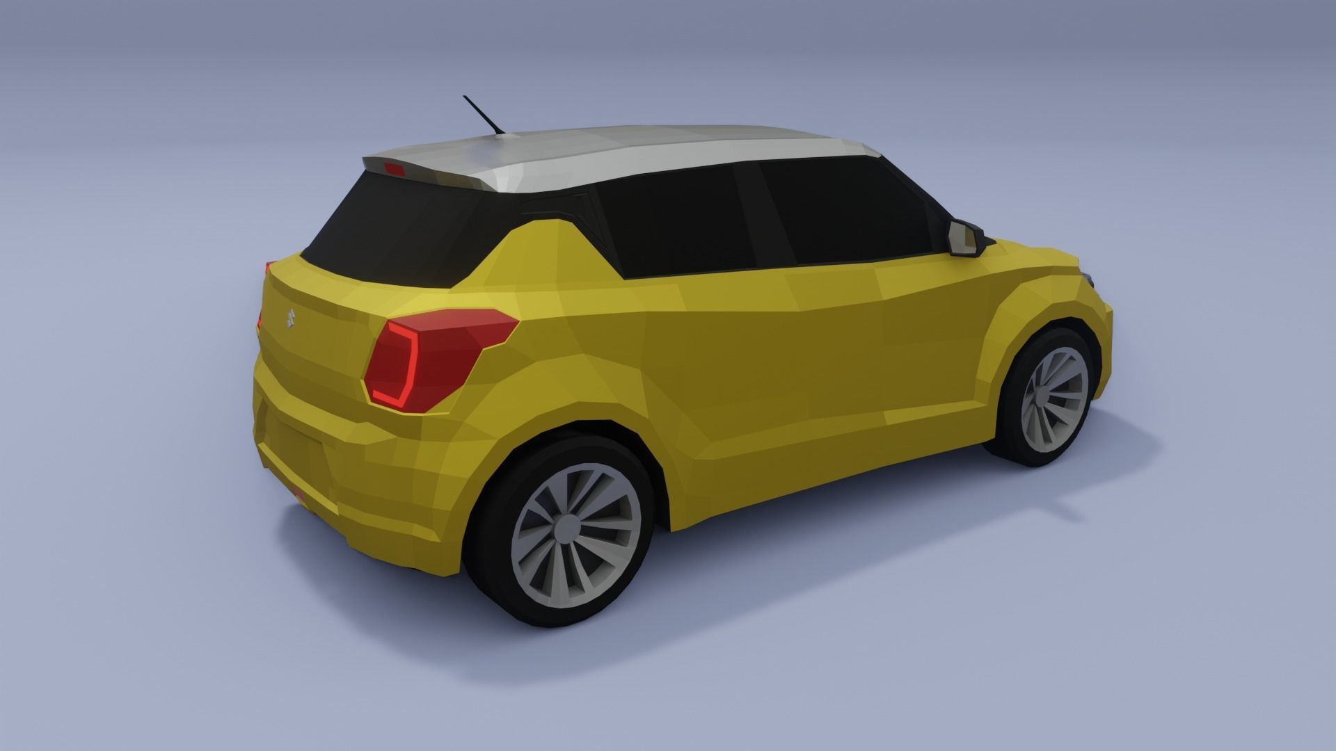 Suzuki Swift low poly 3D model Low-poly 3D model_1