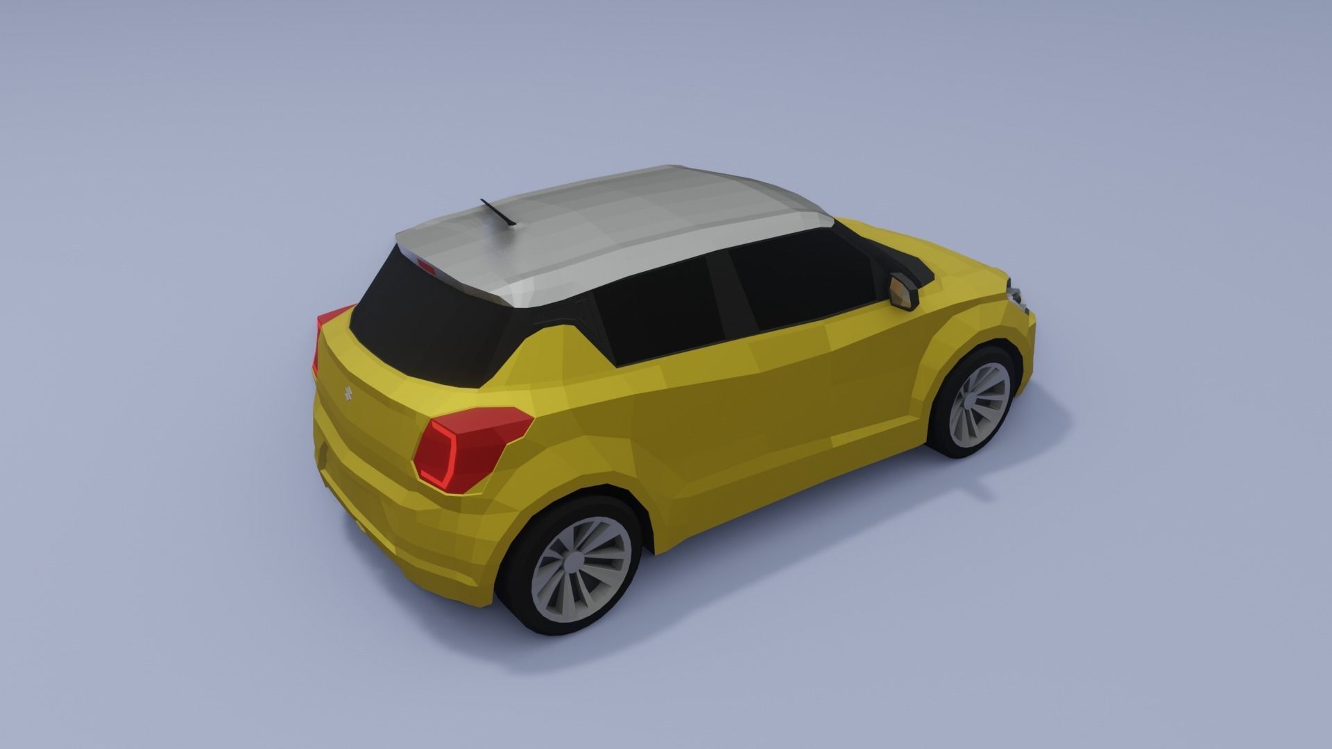Suzuki Swift low poly 3D model Low-poly 3D model_5