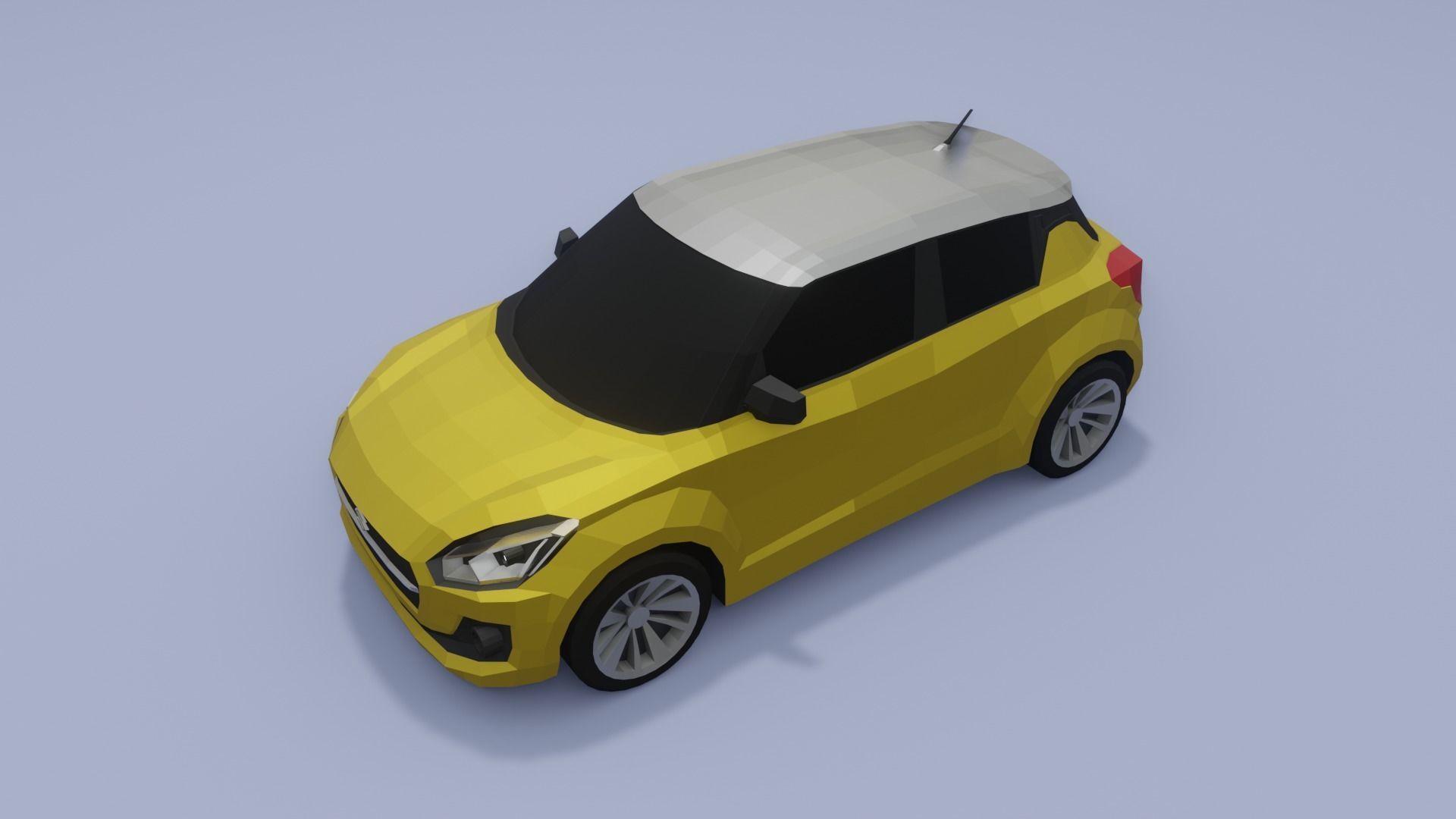 Suzuki Swift low poly 3D model Low-poly 3D model_6