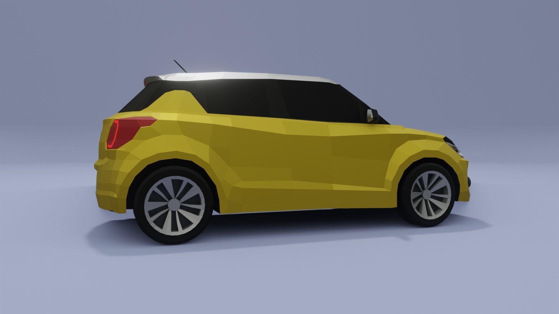 Suzuki Swift low poly 3D model Low-poly 3D model_9