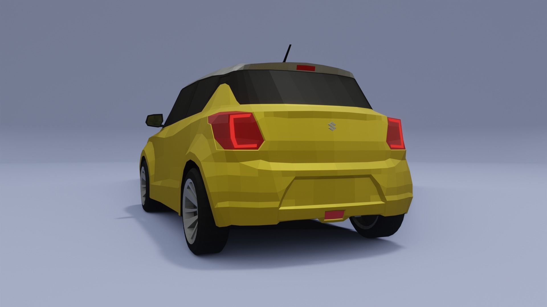 Suzuki Swift low poly 3D model Low-poly 3D model_7