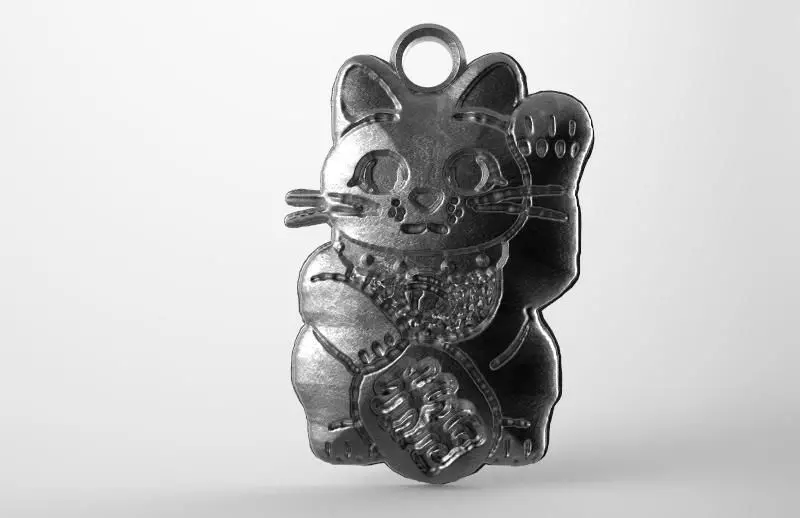 maneki neko pendant 2 3D print model_0
