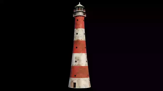 Lighthouse 3D model PBR materials Low-poly 3D model