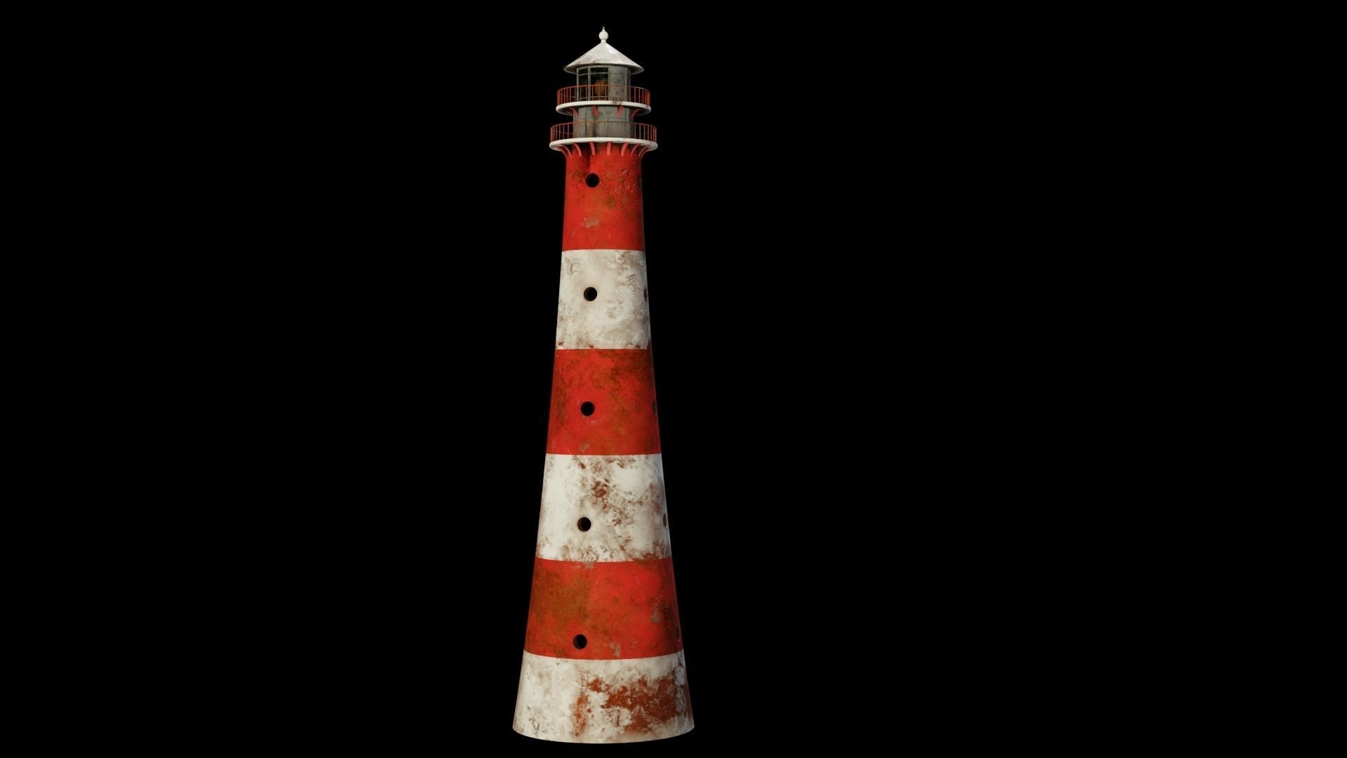 Lighthouse 3D model PBR materials Low-poly 3D model_8