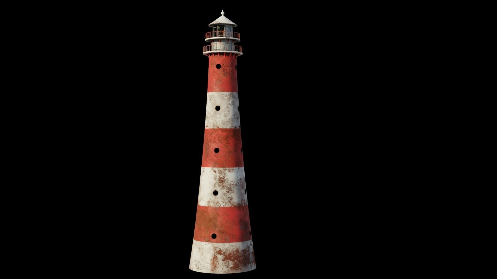 Lighthouse 3D model PBR materials Low-poly 3D model_9